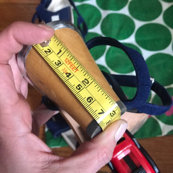 Boden silver and navy t-strap sandals - Picture 4 of 4